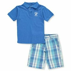 Boys Beverly Hills Polo Club 2 Piece Teal Short